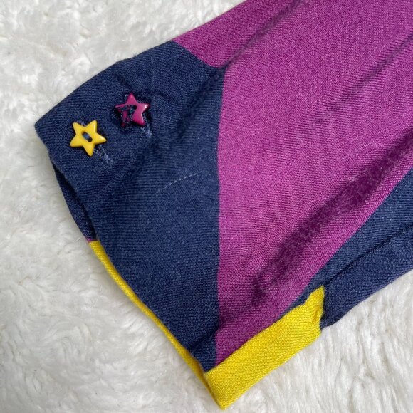 Stella Mc Cartney Girl's Blue Long Sleeve A-Line Star Pattern Dress Size 4 Years - Picture 11 of 13